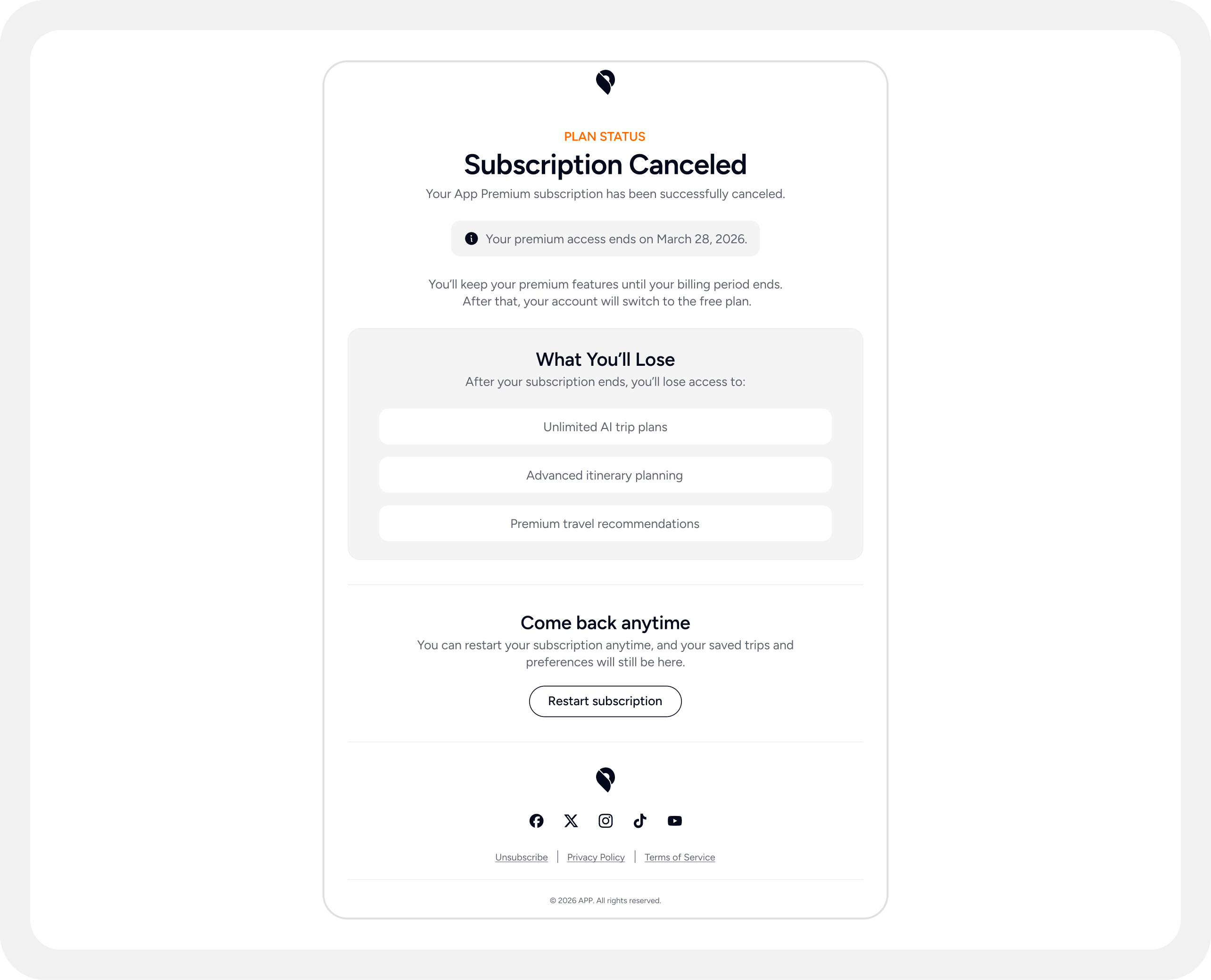 Body of an email with the main message content.